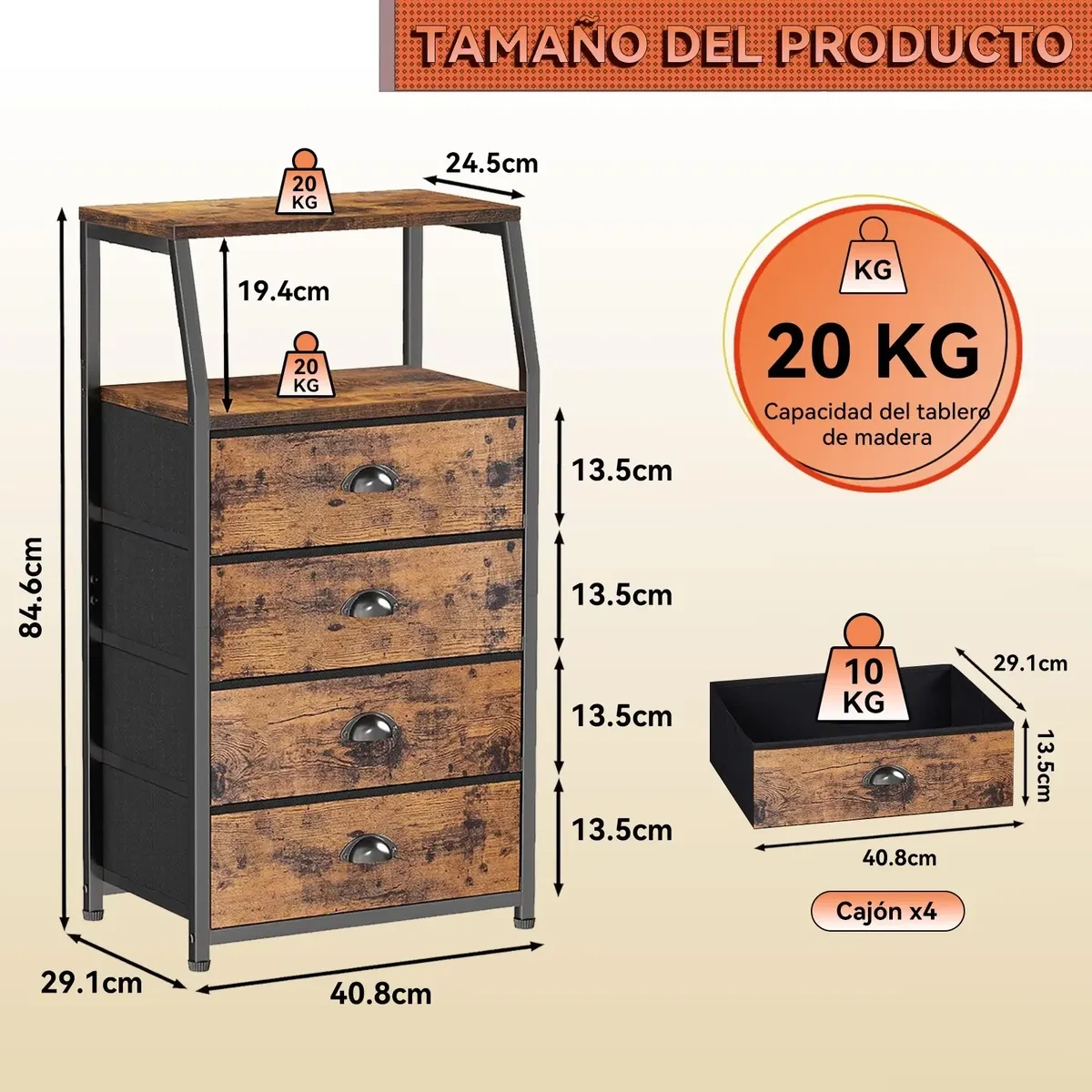 Wardrobe With 4 Drawers Storage Furniture With 2 Shelves.