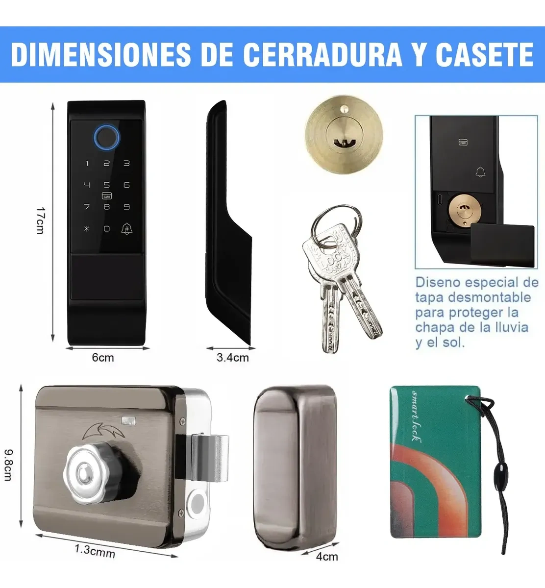 Waterproof Exterior Electronic Smart Lock Plate