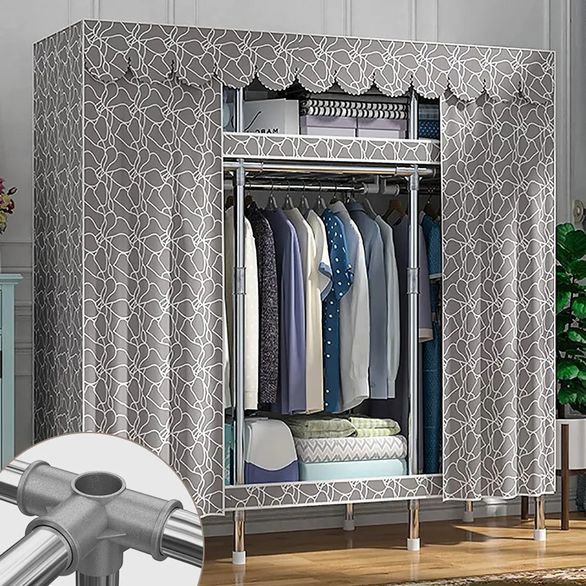 Portable Buildable Closet Wardrobe Organizer 165*170cm