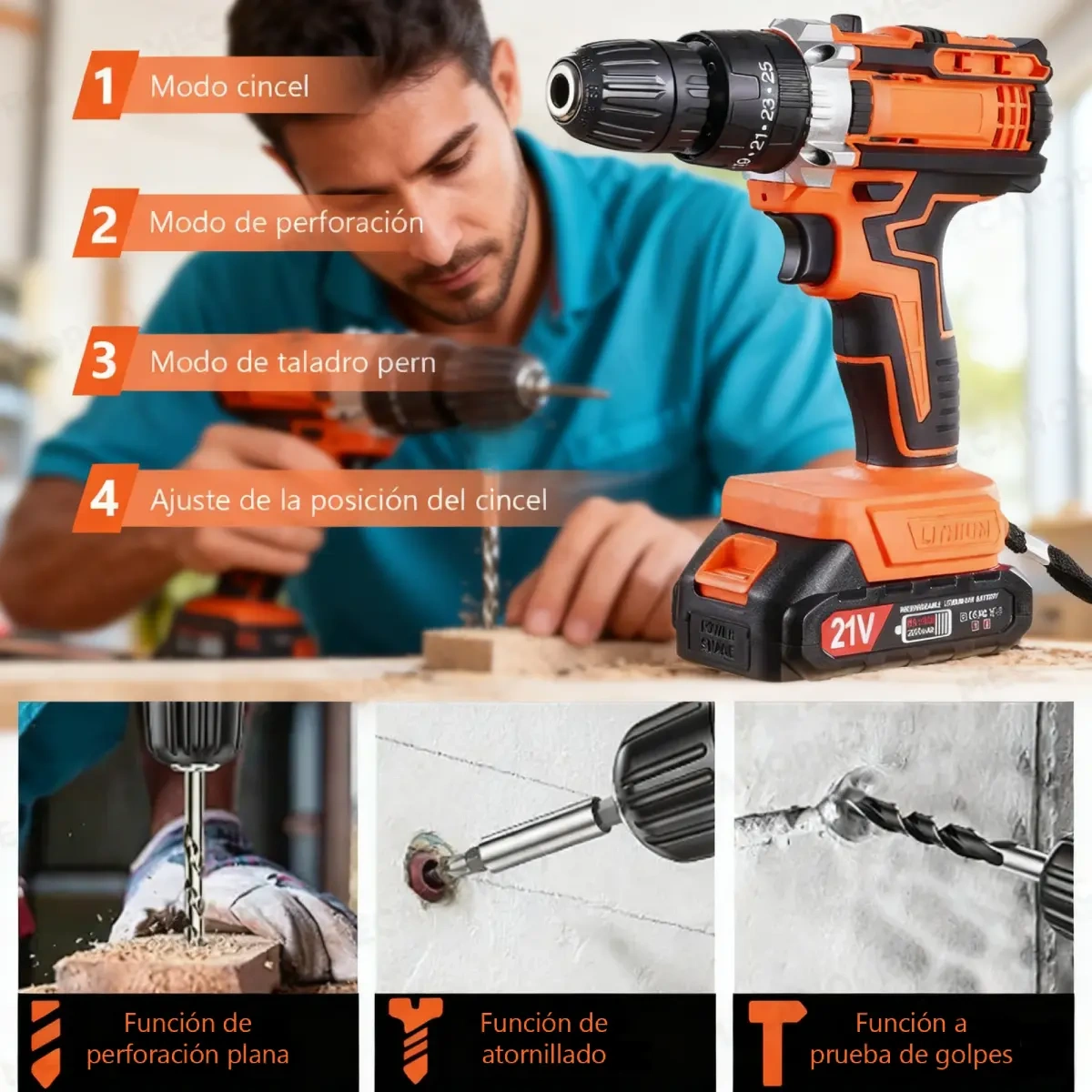 Mecanopro® 118 Pcs Cordless Tool Kit With Drill