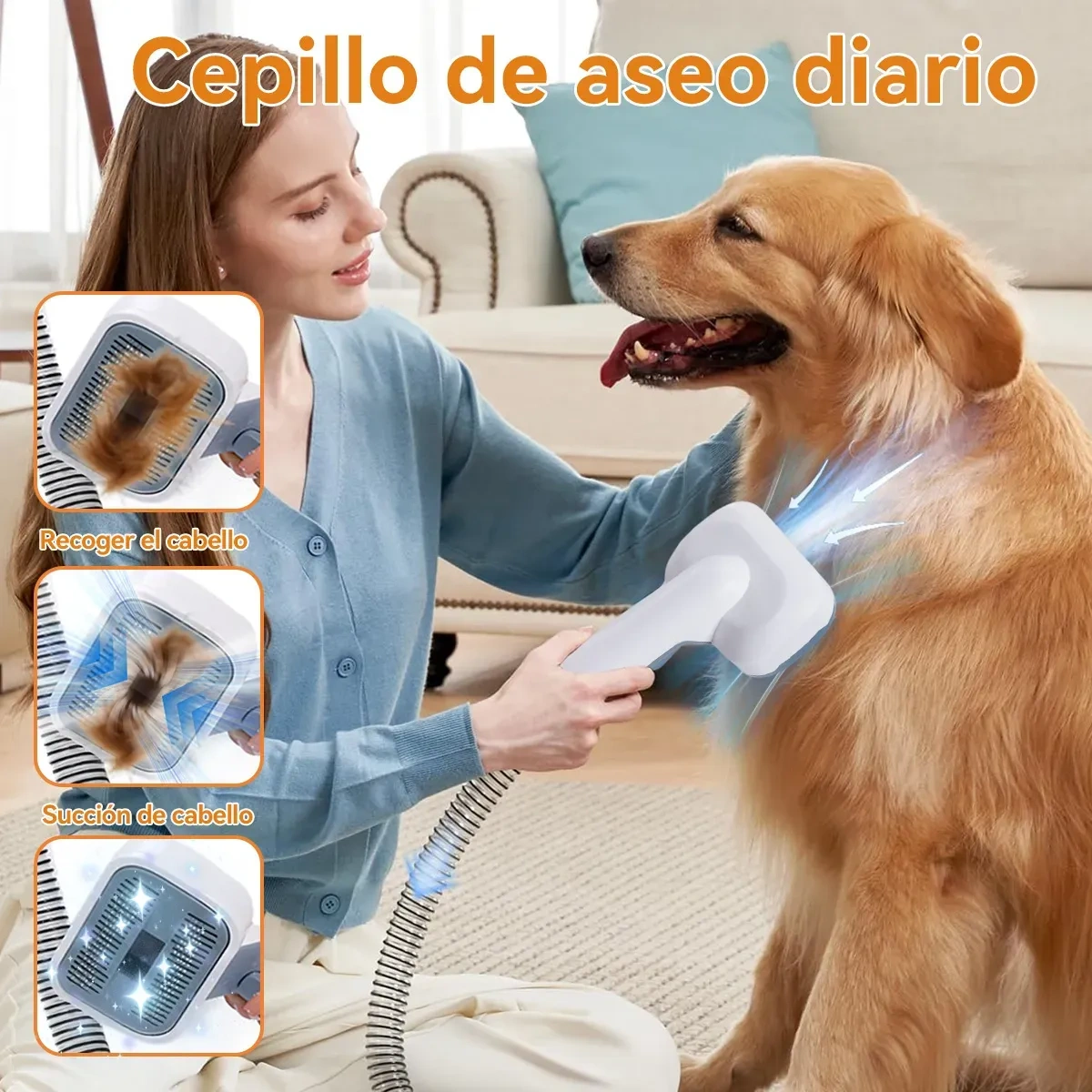 Vacuum Cleaner Grooming Kit for Pet Hair Dogs Cats