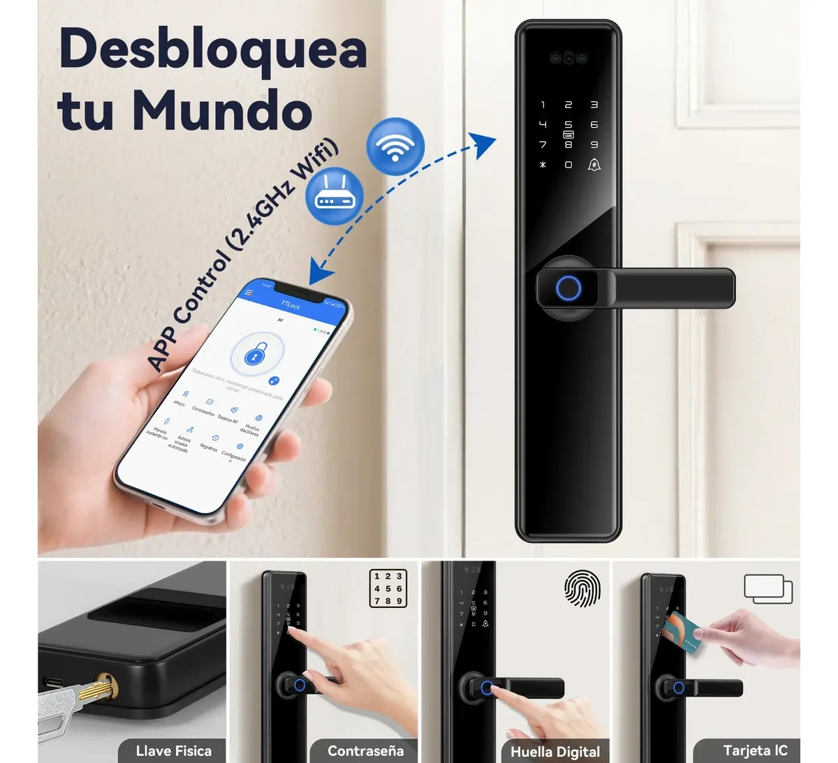 Lokooy Smart Wifi Lock Q6 Black