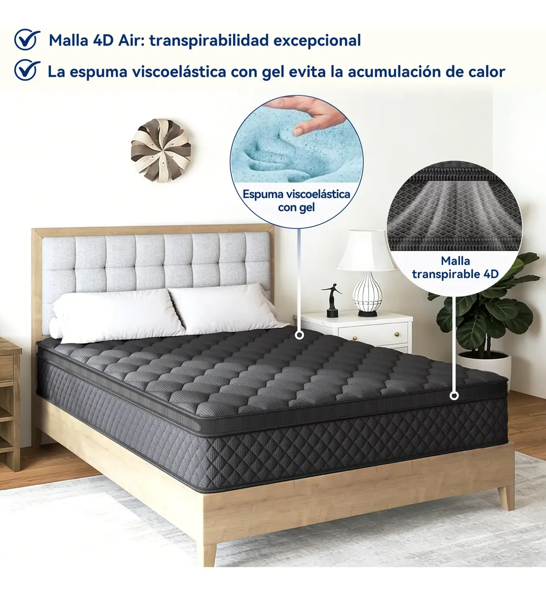 Safouns® 25cm Gel Memory Foam Double Mattress in Box