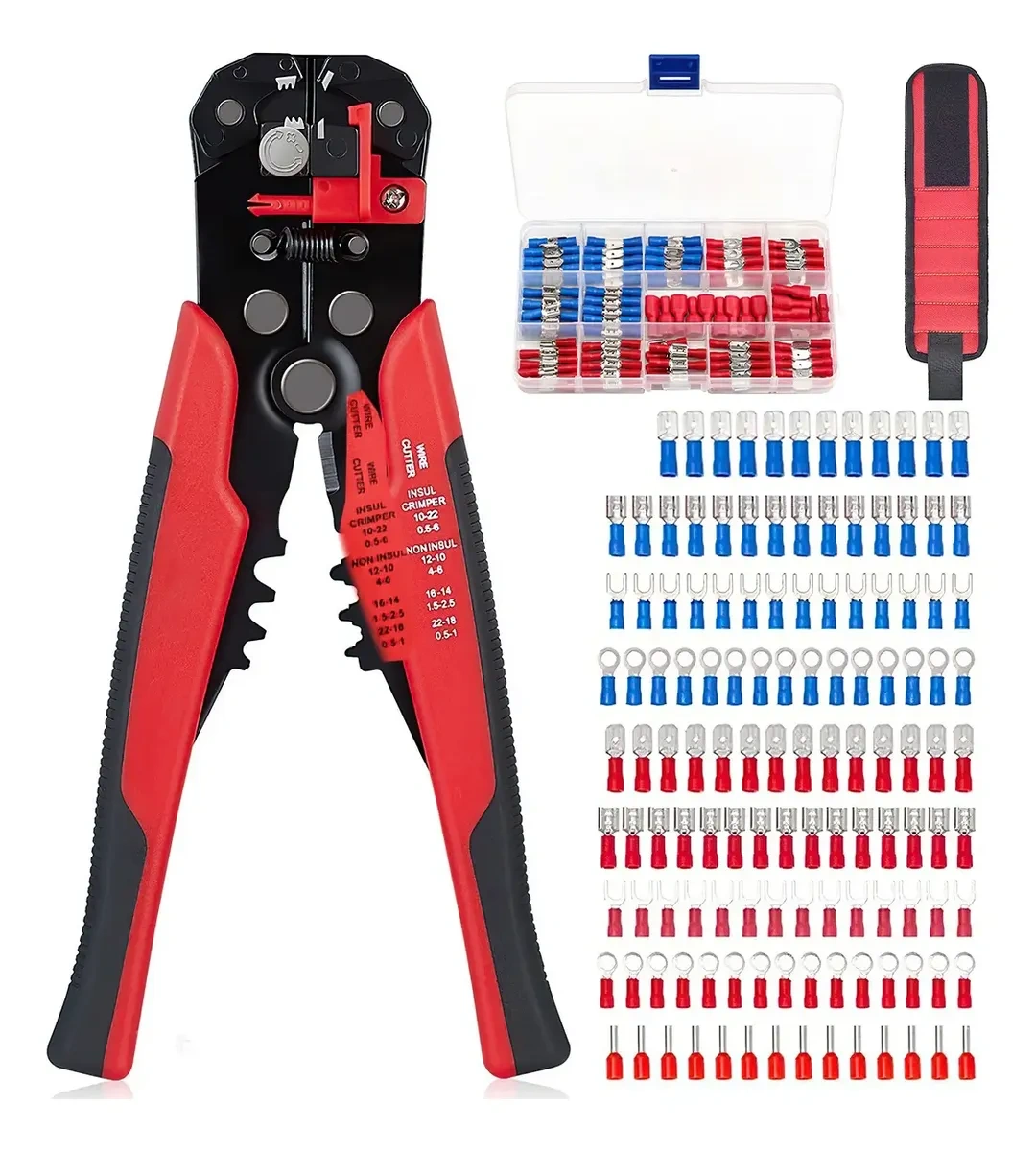 Automatic Cable Wire Stripper Pliers With 5in1 Magnetic Bracelet