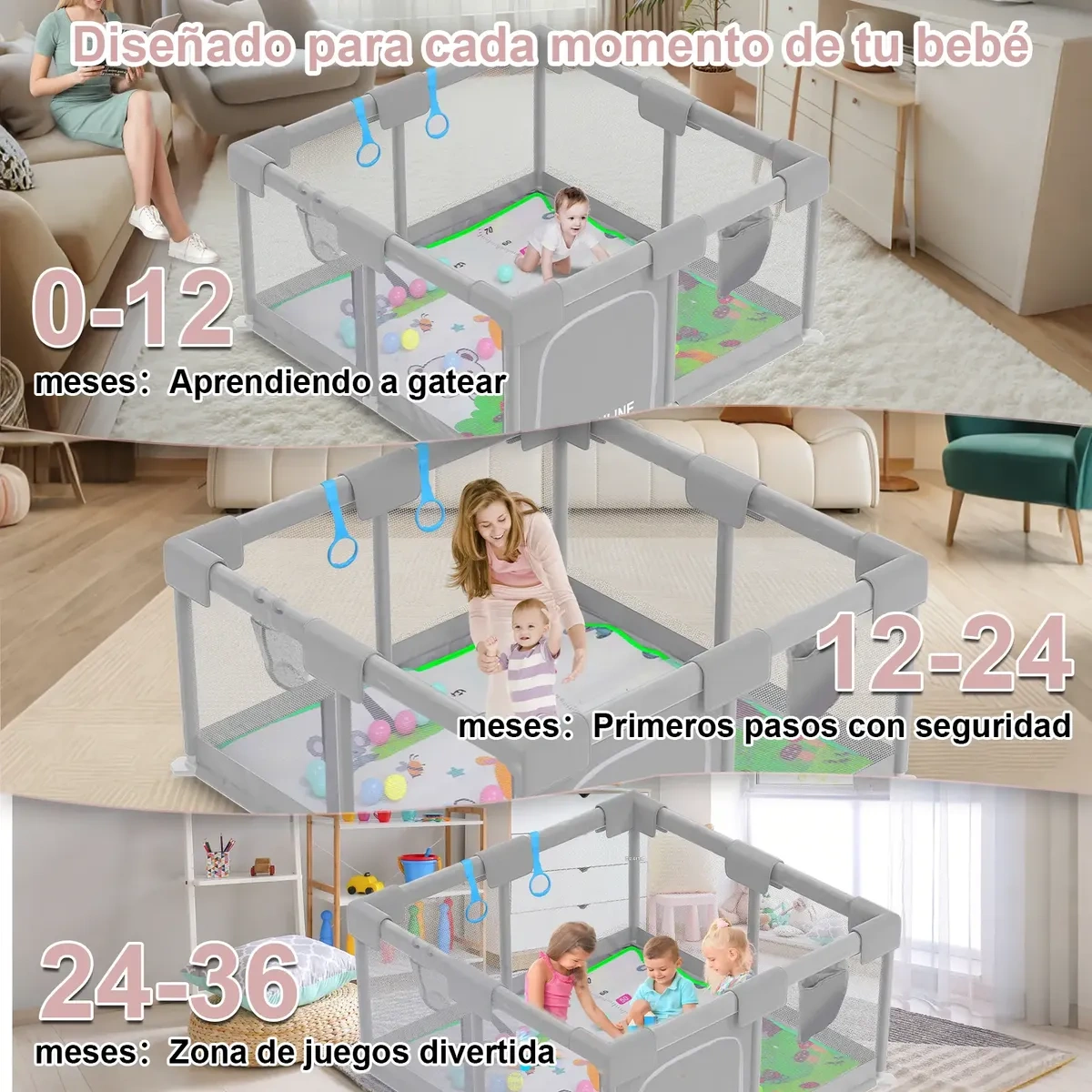 Baby Playpen 1.2m x 1.2m Playpen for Children Babies