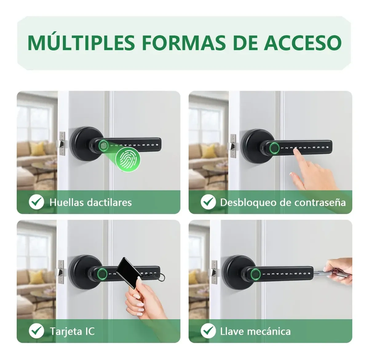 Smart Door Handle Biometric Fingerprint Lock