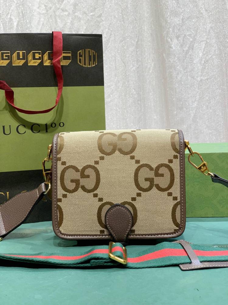 The Gucci Horsebit 1955 series oversized GG monogram saddle bag is a highly recognizable and popular style from the 1955 collection.