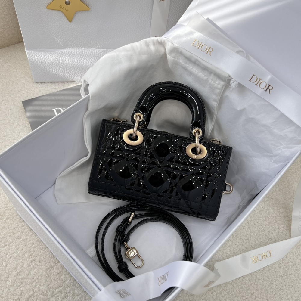 The Dior Lady D-Joy mini version (horizontal Lady Dior) is also affectionately known as the "horizontal Lady Dior bag".