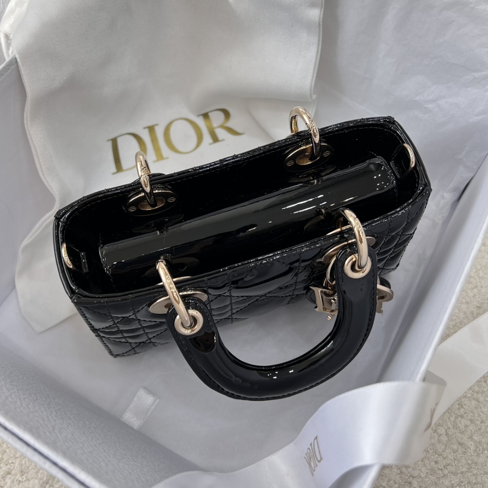 The Dior Lady D-Joy mini version (horizontal Lady Dior) is also affectionately known as the "horizontal Lady Dior bag".