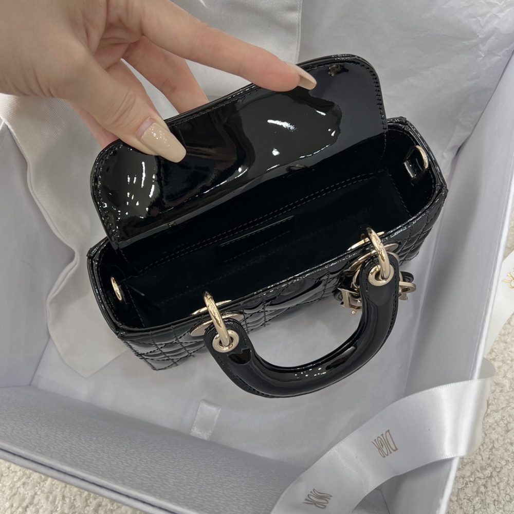 The Dior Lady D-Joy mini version (horizontal Lady Dior) is also affectionately known as the "horizontal Lady Dior bag".