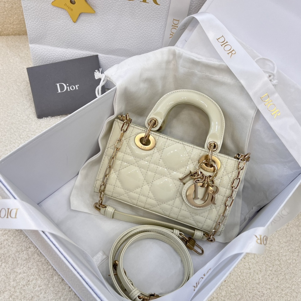 The Dior Lady D-Joy mini version (horizontal Lady Dior) is also affectionately known as the "horizontal Lady Dior bag".