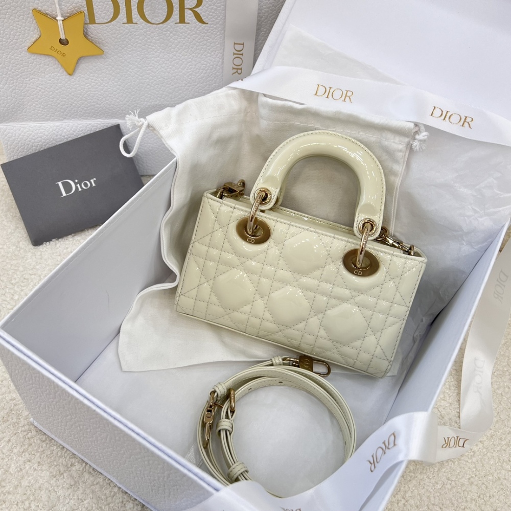 The Dior Lady D-Joy mini version (horizontal Lady Dior) is also affectionately known as the "horizontal Lady Dior bag".