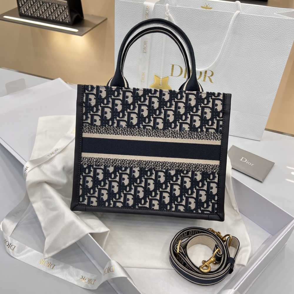 This is the Dior Book Tote mini (small/horizontal tote bag), one of Dior's most popular classic collections.