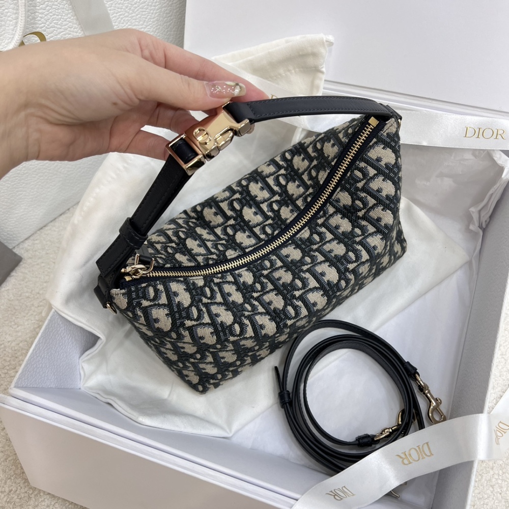 The Dior Travel Nomad monogram lunchbox bag (also known as the Dior Hobo / underarm bag) is a super popular and practical style in recent years.