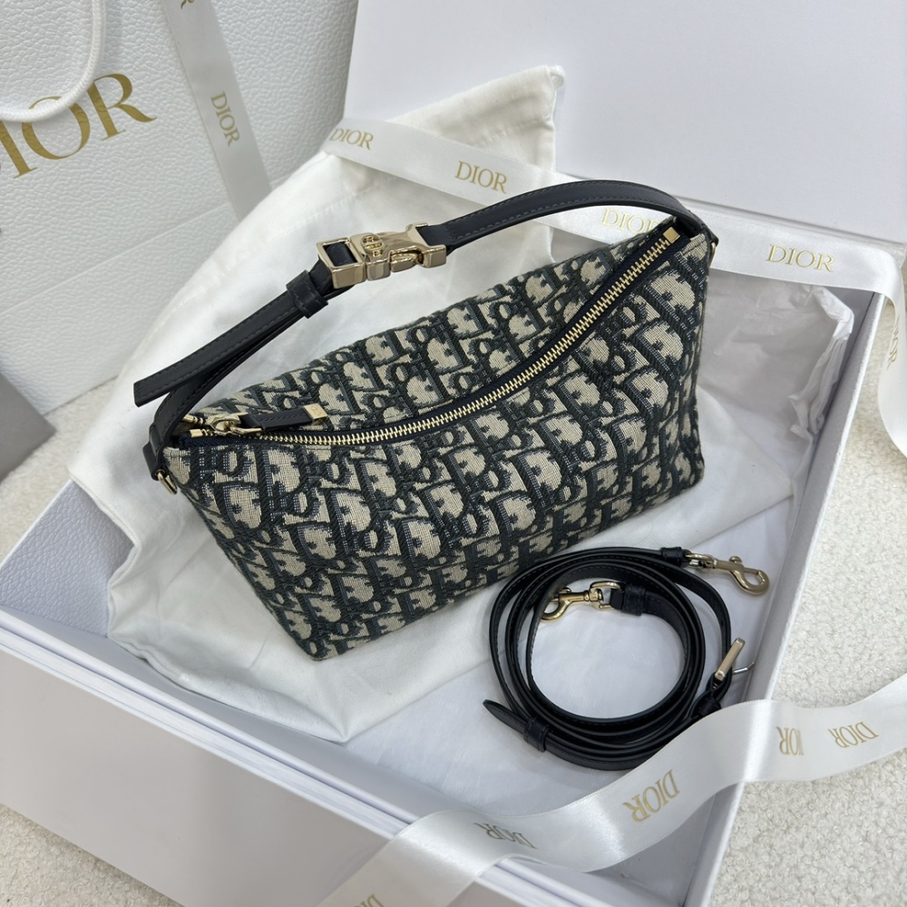 The Dior Travel Nomad monogram lunchbox bag (also known as the Dior Hobo / underarm bag) is a super popular and practical style in recent years.