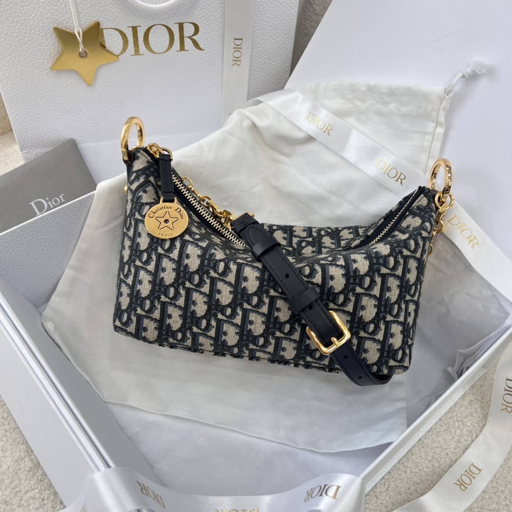 Dior's new Oblique monogram chain shoulder bag (Hobo) is a highly popular and practical style that has been trending in recent years.