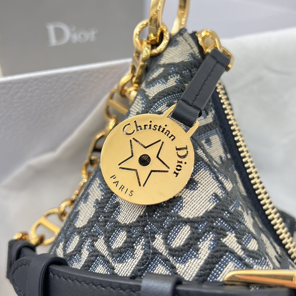 Dior's new Oblique monogram chain shoulder bag (Hobo) is a highly popular and practical style that has been trending in recent years.
