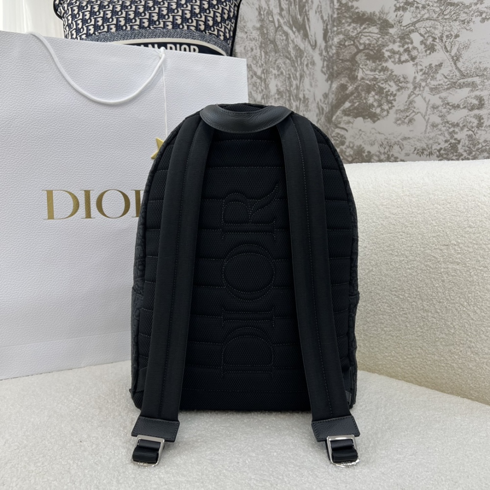 The Dior Rider Oblique all-black monogram backpack is also often referred to as the Dior men's/unisex monogram backpack.