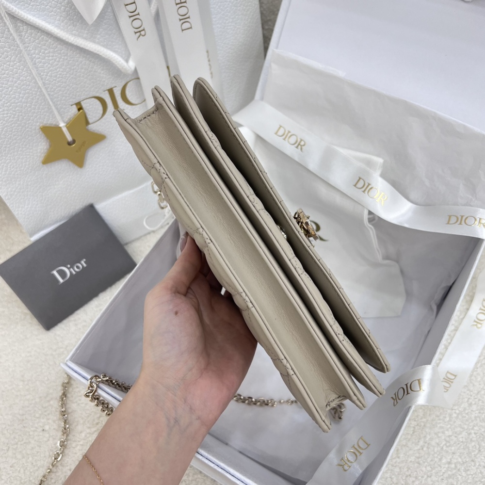 The Dior Lady D-Joy mini clutch/chain bag, often referred to as the "horizontal version of the Dior Lady D-Joy WOC," is a very popular and exquisite small bag in recent years.