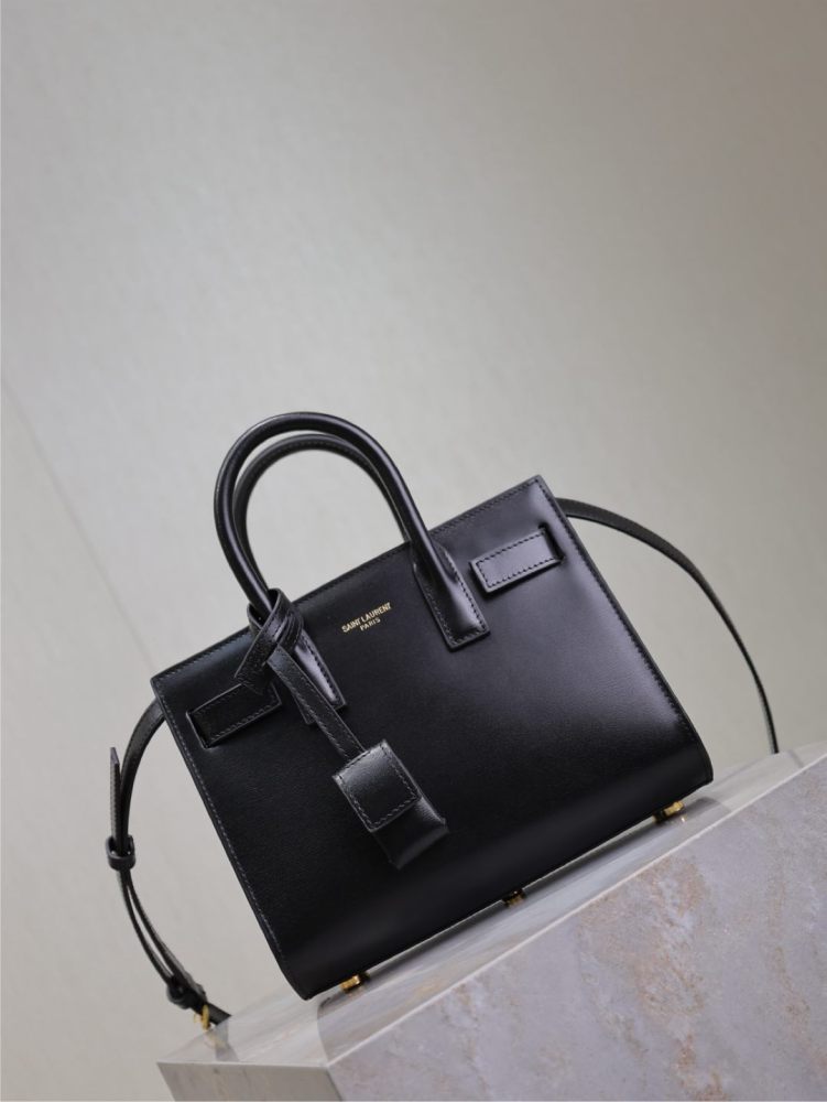 The YSL Saint Laurent Baby Sac De Jour mini bag, also known as the "accordion bag," is the brand's iconic entry-level commuter style.