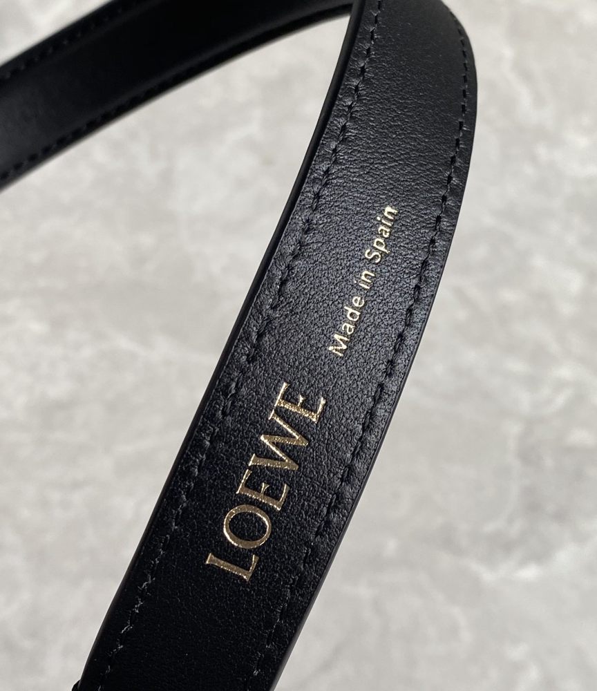 The LOEWE Cubi Small Anagram Jacquard Canvas Shoulder Bag (Navy Blue)—also commonly referred to as one of the "Lunchbox Bag" series.