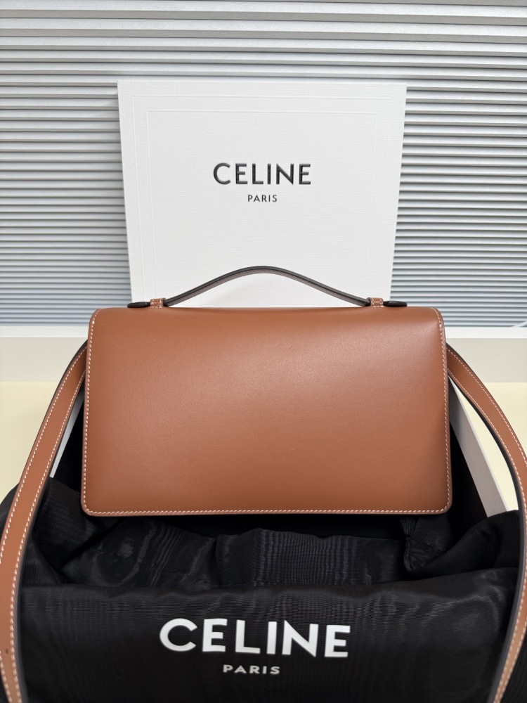 The TEEN-sized handbag from the CELINE Triomphe series (commonly known as the "baguette bag") has been a very popular commuter style for the brand in recent years.