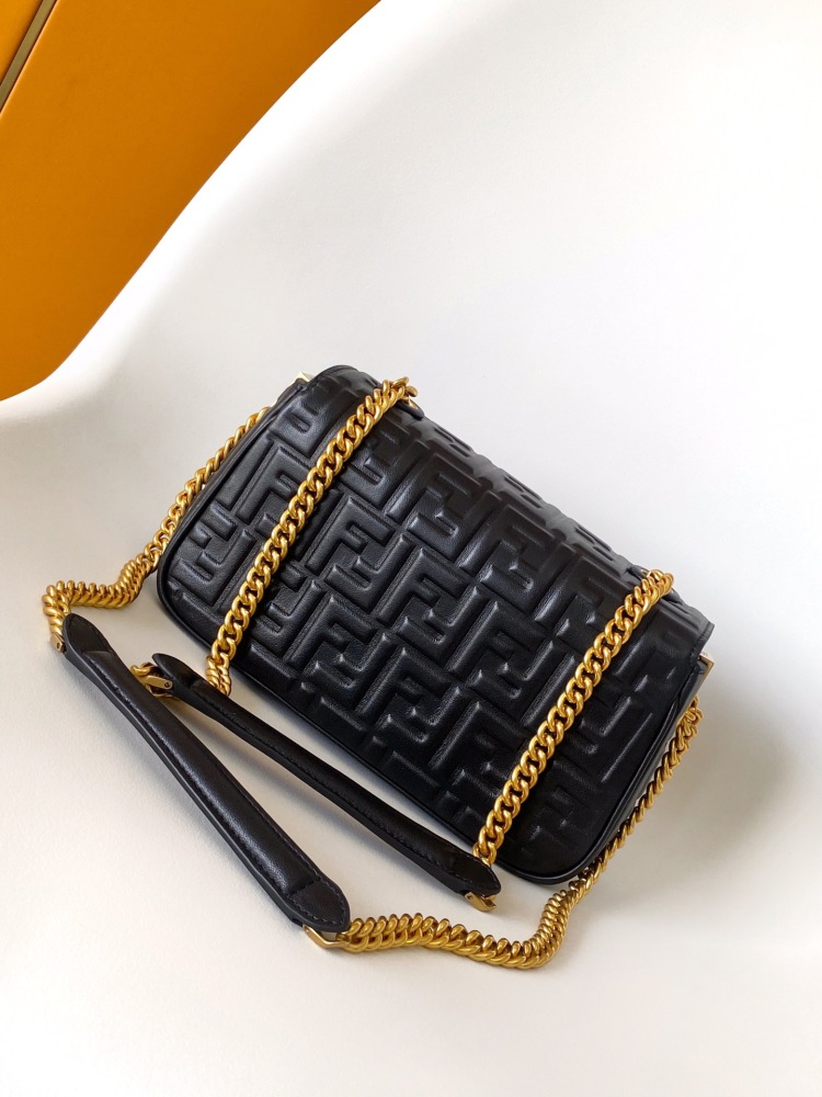The Fendi classic Baguette bag (embossed with the FF logo) is the brand's iconic retro underarm bag.