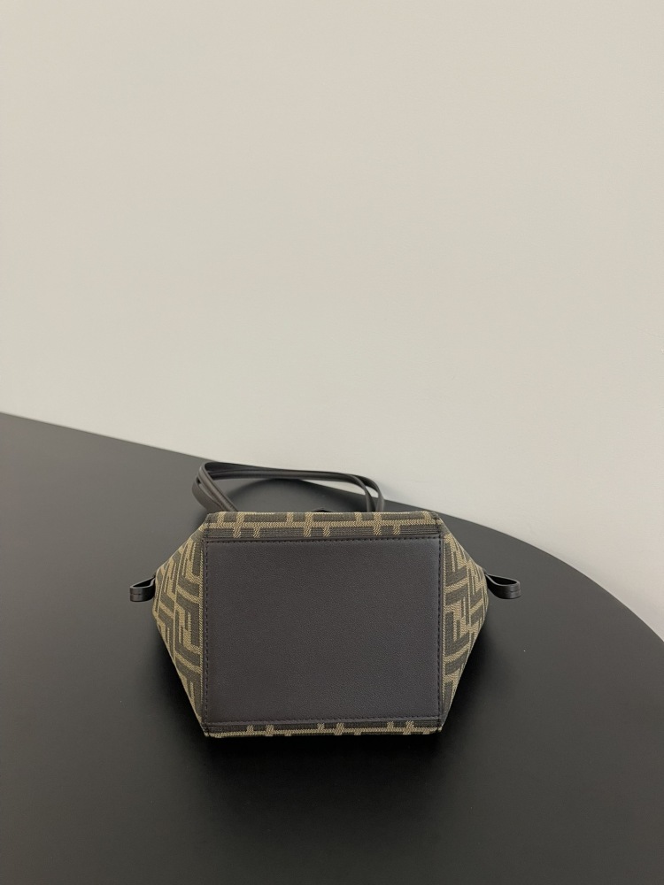 The Fendi Roll mini tote bag (FF monogram version) is a super popular "mini bucket" commuter bag from the brand in recent years.