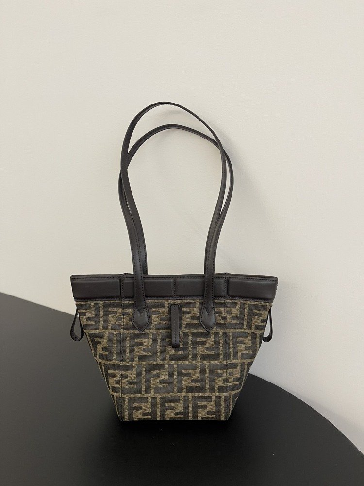 The Fendi Roll mini tote bag (FF monogram version) is a super popular "mini bucket" commuter bag from the brand in recent years.