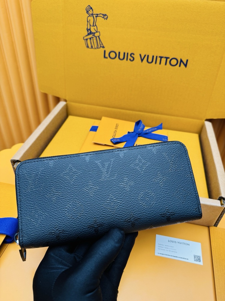 Louis Vuitton Zippy Long Zip-Around Wallet — specifically the Monogram Eclipse canvas version.