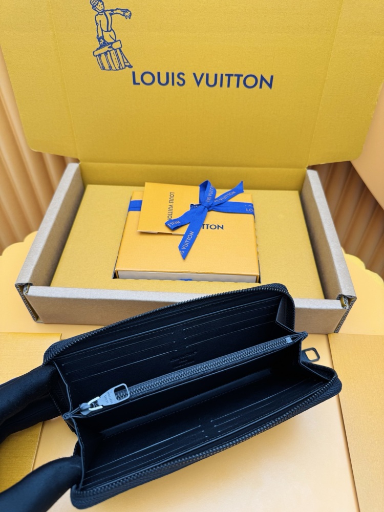 Louis Vuitton Zippy Long Zip-Around Wallet — specifically the Monogram Eclipse canvas version.