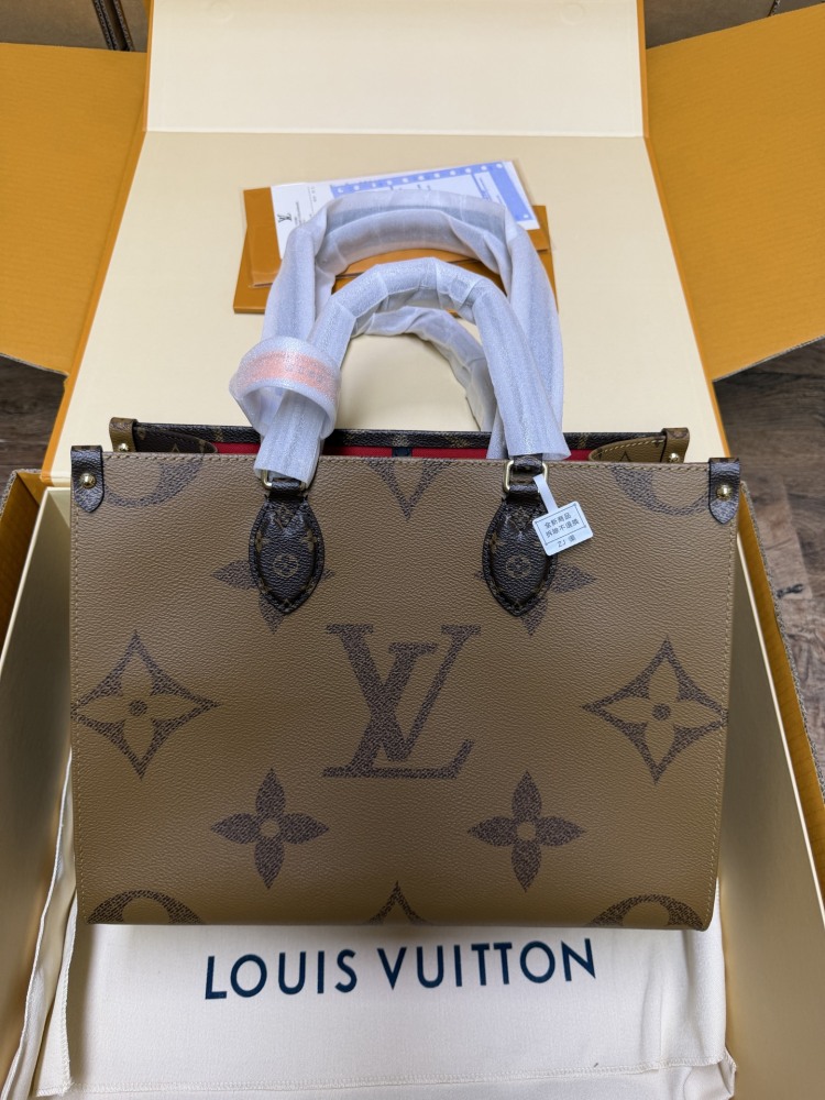 The Louis Vuitton OnTheGo PM small tote bag, crafted from the classic Monogram Giant canvas.