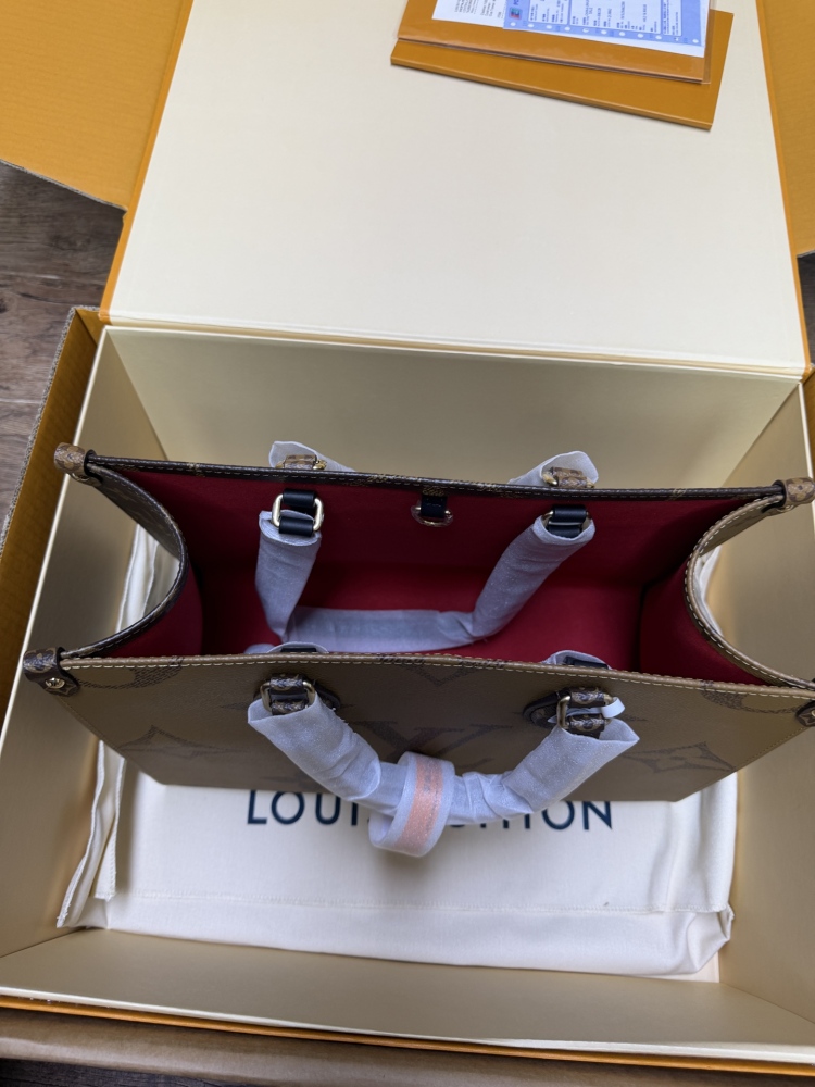 The Louis Vuitton OnTheGo PM small tote bag, crafted from the classic Monogram Giant canvas.