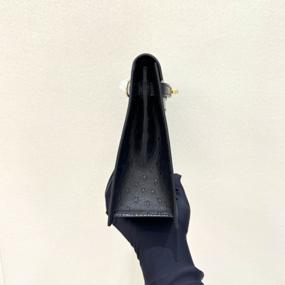 The Hermès Kelly Danse handbag in ostrich leather—featuring a classic black finish paired with gold hardware—stands as a versatile standout within the brand's lineup, offering a perfect blend of practicality and collectible value.