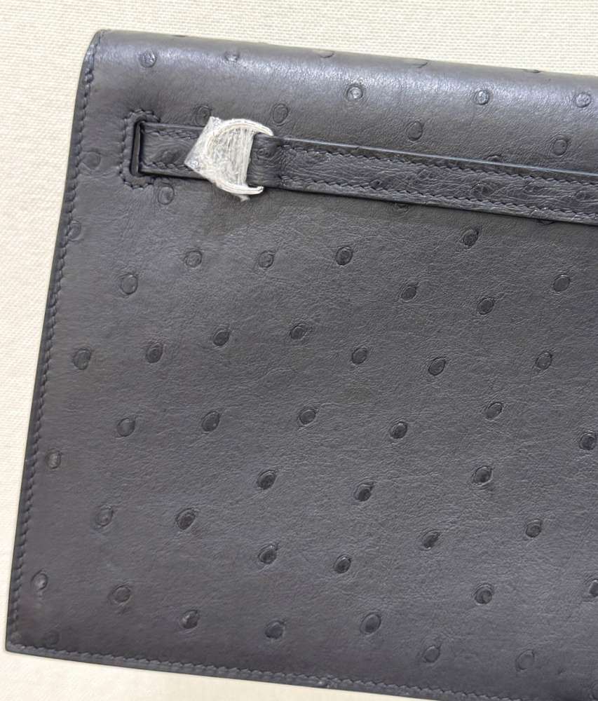 The Hermès Kelly Danse handbag in ostrich leather—featuring a classic black finish paired with gold hardware—stands as a versatile standout within the brand's lineup, offering a perfect blend of practicality and collectible value.