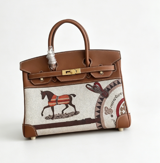 The limited/special edition Hermès Birkin bag, specifically the **"Horse Totem" canvas and calfskin Birkin**, is a highly distinctive version from Hermès.