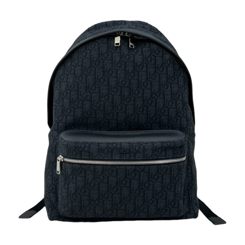 The Dior Rider Oblique all-black monogram backpack is also often referred to as the Dior men's/unisex monogram backpack.