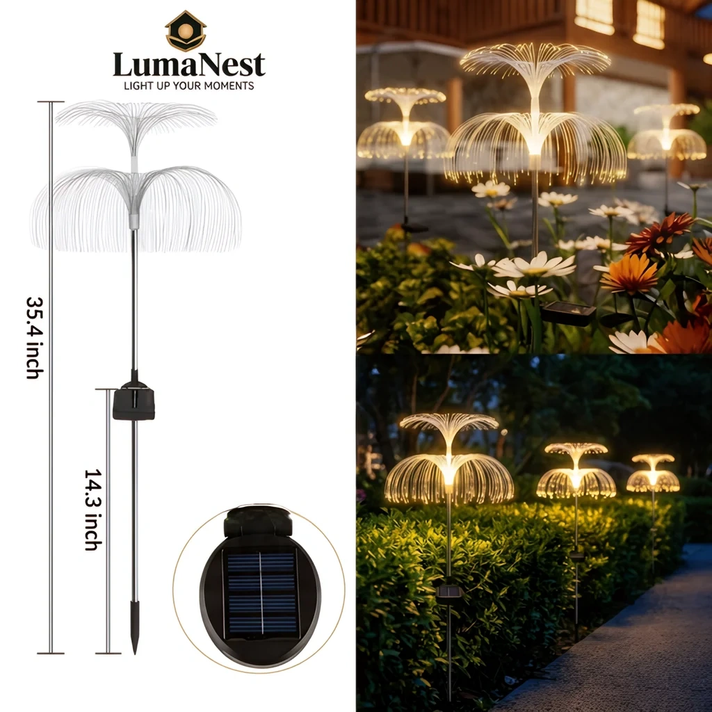 Solar Firefly Garden Lights – Swaying LED Outdoor Lights for Patio, Yard & Landscape Decor