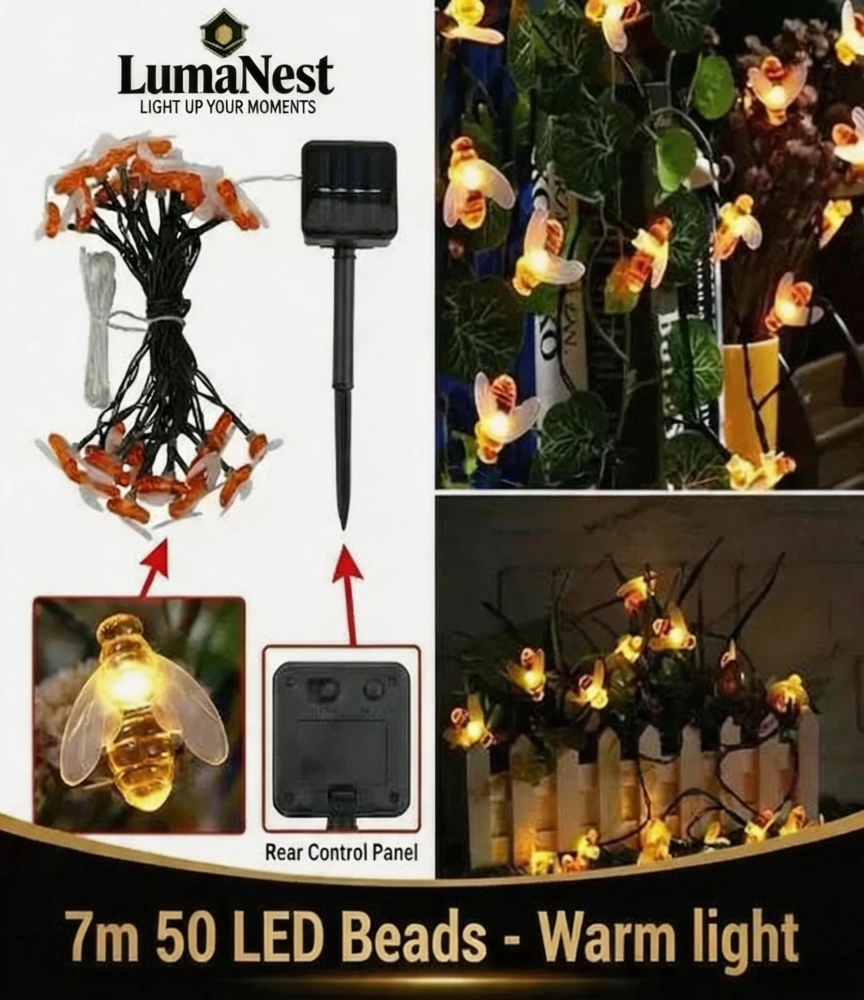 Solar Camping String Lights – Waterproof Outdoor LED Decorative Lights for Patio & Backyard