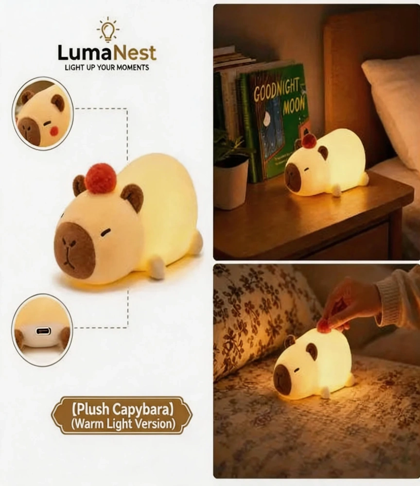 Cute Duck Night Light – Soft Silicone LED Bedside Lamp for Kids & Bedroom