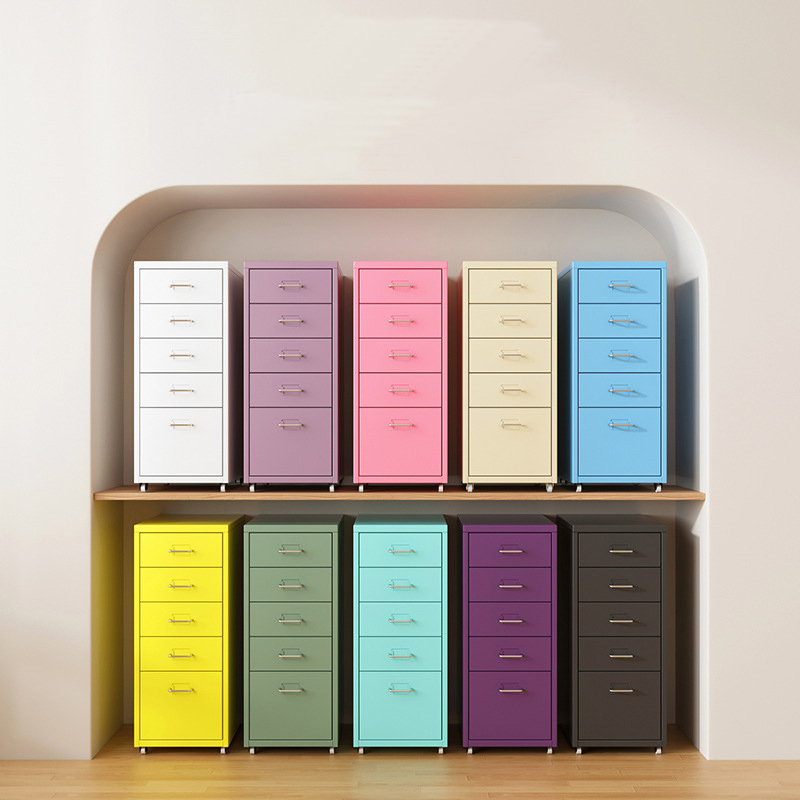 Modern Durable Metal Dresser Kids Bedroom Chest 5 Drawers Tall Storage Tower Clothing Organizer Closet Playroom Living Room