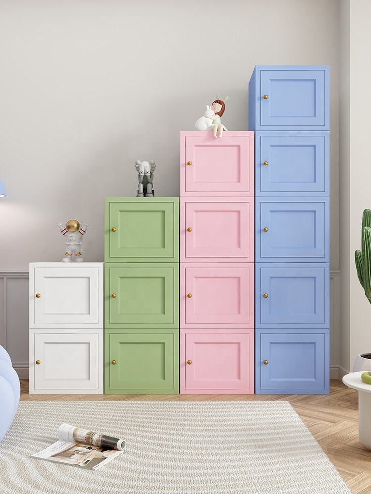 Modern Steel Small Bookshelf Glass Doors Space-Saving Wall Mount Storage Cabinet for Living Room Bedroom Home Office School