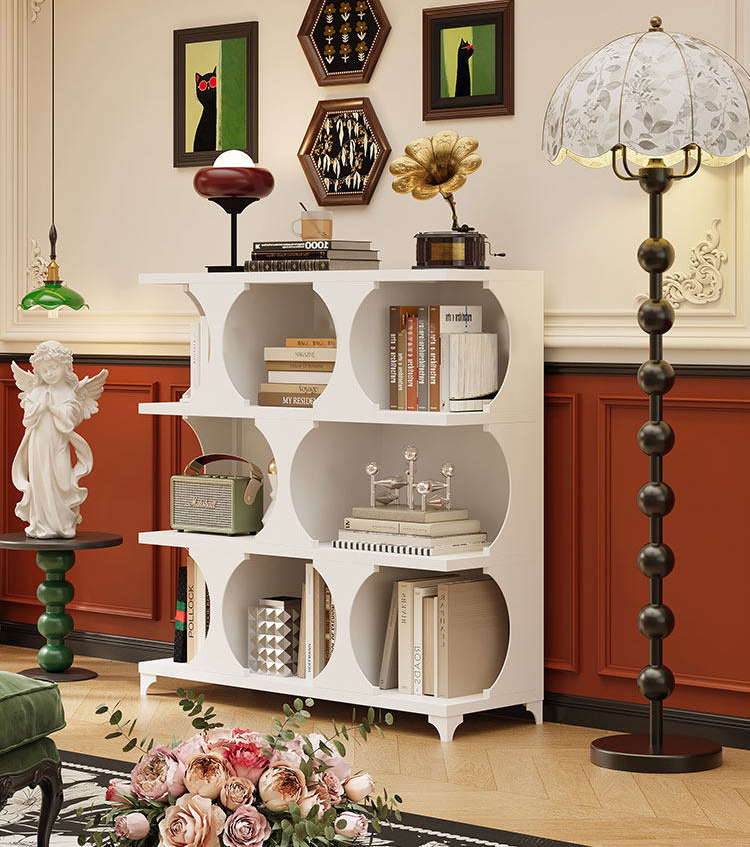 Modern Metal 3-Tier Open Shelf Bookcase-Space-Saving Storage for Home Office & Dining Living Room Bedroom Shelving Unit