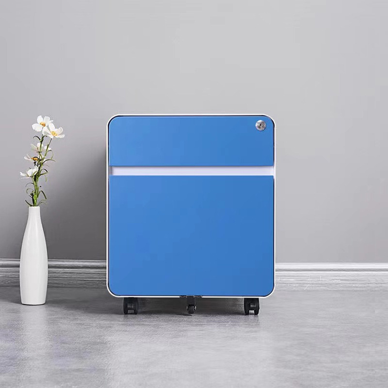 Wholesale 19'' Tall Metal Mobile Pedestal Office Furniture 2 Drawers Desk Mobile Filing Cabinet Lockable Outdoor School Gym