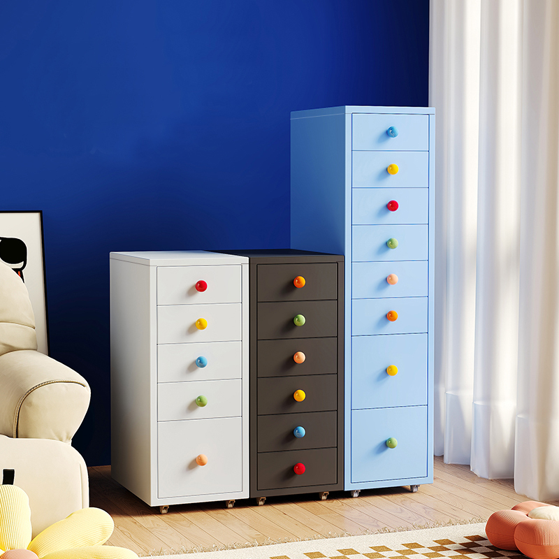 Modern Metal Dresser with 6 Drawers Tall Storage Cabinet for Bedroom Living Room Kids Dressers Chest Drawers Customizable Color