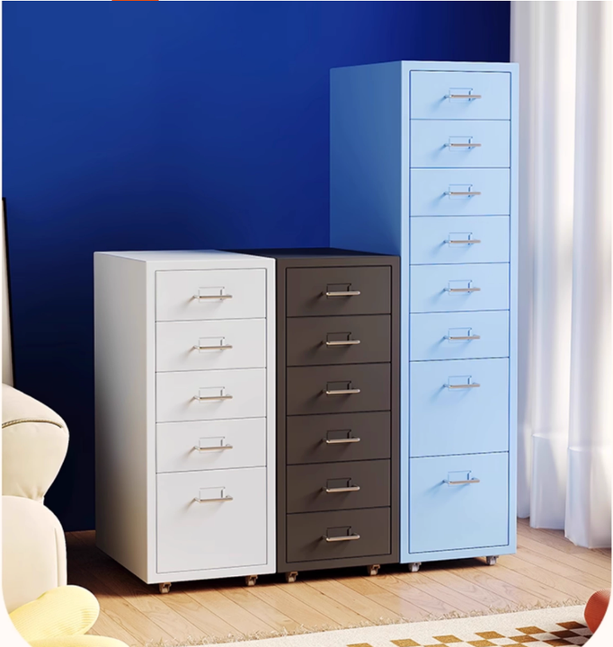 Modern Durable Metal Dresser Kids Bedroom Chest 5 Drawers Tall Storage Tower Clothing Organizer Closet Playroom Living Room