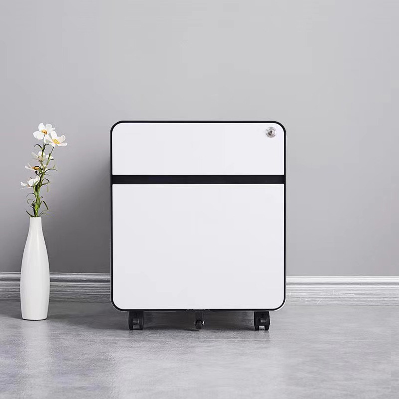 Wholesale 19'' Tall Metal Mobile Pedestal Office Furniture 2 Drawers Desk Mobile Filing Cabinet Lockable Outdoor School Gym