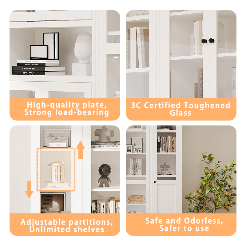 6-Tier Bookcase and Bookshelf, Freestanding Display Storage Shelves Tall Bookshelf Bookcase for Bedroom, Living Room and Office