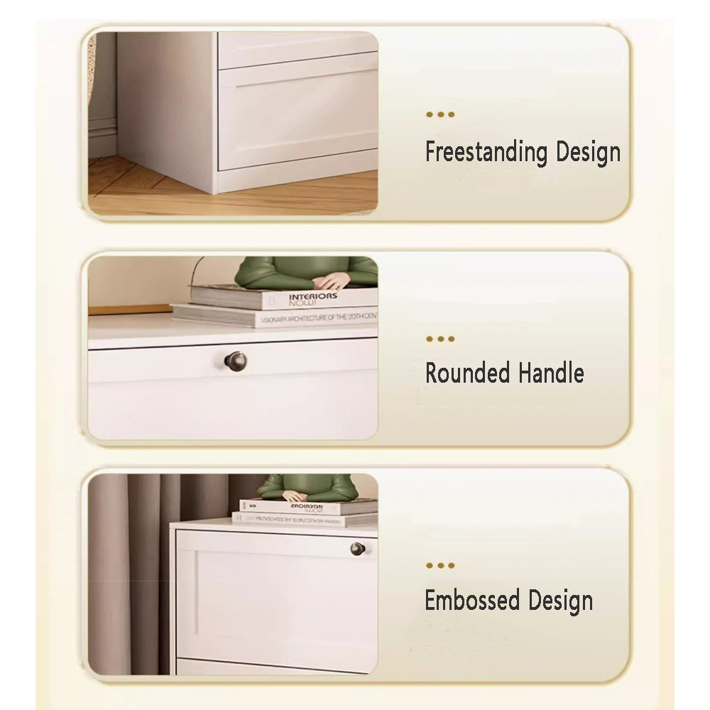 5-Drawer Modern Metal Dresser Adjustable Multi-Purpose Storage for Bedroom Living Room & Hallway