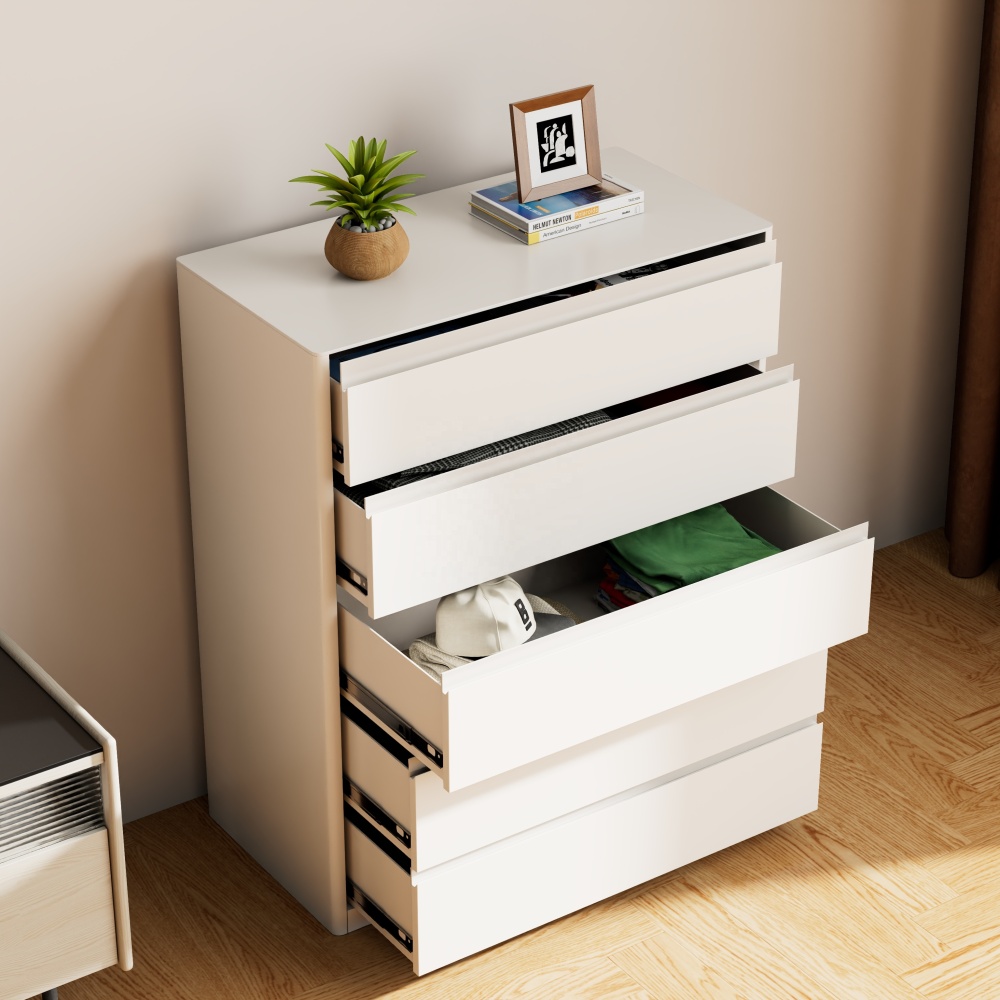 Dresser for Bedroom with 5 Storage Drawers,Modern Storage Cabinet Organizer with 4 Drawers for Living Room, Entryway,Hallway